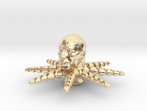 Dwane_the_croctopus_charm in 14k Gold Plated Brass