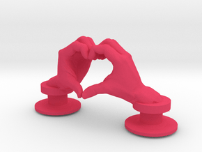 Heart_Hands_Croc_Charm in Pink Smooth Versatile Plastic