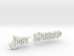 JUST MARRIED in White Natural Versatile Plastic