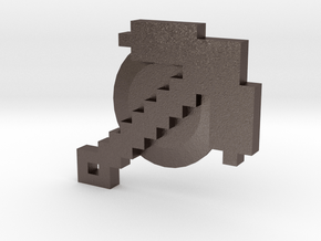 Minecraft jibbet Crocs Charm in Polished Bronzed-Silver Steel