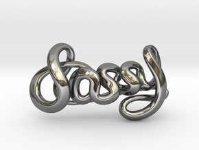 Sassy in Fine Detail Polished Silver: Large
