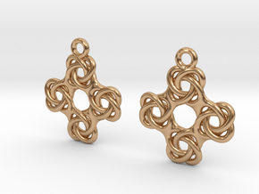 Square cross knot in Polished Bronze