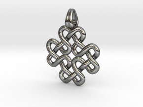 Double H knot in Polished Silver