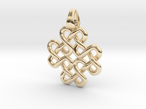 Double H knot in 9K Yellow Gold 