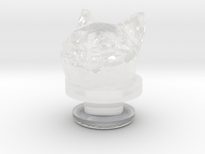 Smiling_cat_Croc_Charm in Clear Ultra Fine Detail Plastic