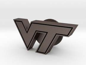 VT Crocs Charm in Polished Bronzed-Silver Steel