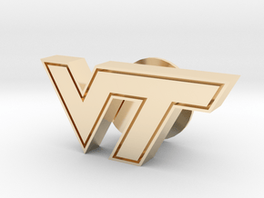VT Crocs Charm in 14k Gold Plated Brass