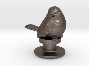 Bird Jibbit Charm for Crocs in Polished Bronzed-Silver Steel