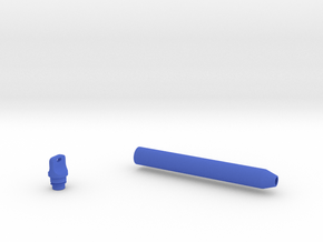 Smooth Marker Pen Grip - small with button in Blue Processed Versatile Plastic
