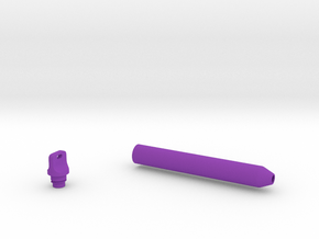 Smooth Marker Pen Grip - medium with button in Purple Smooth Versatile Plastic
