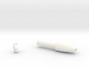 Smooth Conical Pen Grip - small without button in White Smooth Versatile Plastic