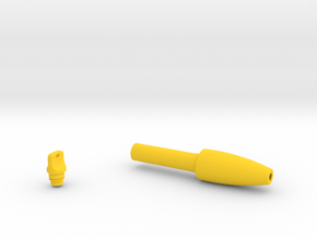 Smooth Conical Pen Grip - small without button in Yellow Smooth Versatile Plastic