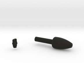 Smooth Conical Pen Grip - medium without button in Black Smooth Versatile Plastic