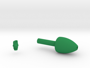 Smooth Conical Pen Grip - large without button in Green Smooth Versatile Plastic
