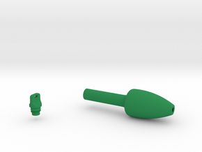 Smooth Conical Pen Grip - medium with button in Green Smooth Versatile Plastic