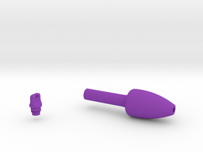 Smooth Conical Pen Grip - medium with button in Purple Smooth Versatile Plastic
