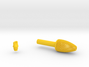 Textured Conical Pen Grip - medium without button in Yellow Smooth Versatile Plastic
