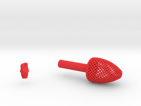 Textured Conical Pen Grip - large without button in Red Smooth Versatile Plastic