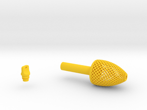 Textured Conical Pen Grip - large without button in Yellow Smooth Versatile Plastic