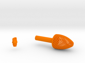Textured Conical Pen Grip - large without button in Orange Smooth Versatile Plastic