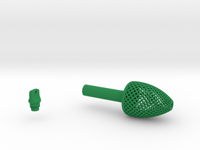 Textured Conical Pen Grip - large without button in Green Smooth Versatile Plastic