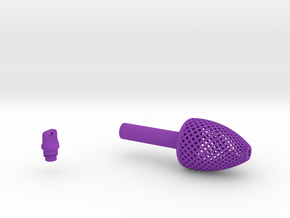Textured Conical Pen Grip - large without button in Purple Smooth Versatile Plastic