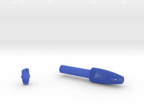 Textured Conical Pen Grip - small with button in Blue Smooth Versatile Plastic
