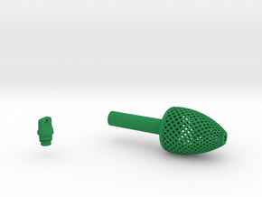 Textured Conical Pen Grip - large with button in Green Smooth Versatile Plastic