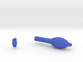 Smooth Bulb Pen Grip - small without buttons in Blue Processed Versatile Plastic