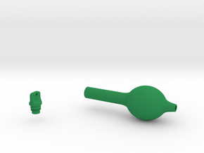 Smooth Bulb Pen Grip - medium without buttons in Green Smooth Versatile Plastic