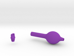 Smooth Bulb Pen Grip - medium without buttons in Purple Smooth Versatile Plastic
