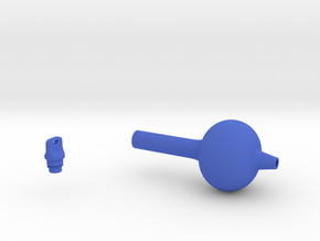 Smooth Bulb Pen Grip - large without buttons in Blue Processed Versatile Plastic