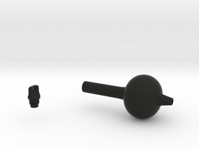 Smooth Bulb Pen Grip - large without buttons in Black Smooth Versatile Plastic