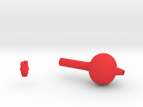Smooth Bulb Pen Grip - large without buttons in Red Smooth Versatile Plastic