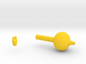 Smooth Bulb Pen Grip - large without buttons in Yellow Smooth Versatile Plastic