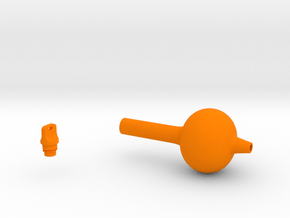 Smooth Bulb Pen Grip - large without buttons in Orange Smooth Versatile Plastic