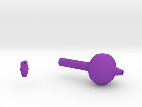 Smooth Bulb Pen Grip - large without buttons in Purple Smooth Versatile Plastic