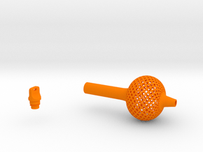 Textured Bulb Pen Grip - large without button in Orange Smooth Versatile Plastic