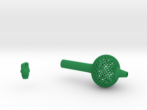 Textured Bulb Pen Grip - large without button in Green Smooth Versatile Plastic