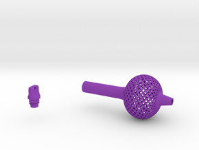 Textured Bulb Pen Grip - large without button in Purple Smooth Versatile Plastic