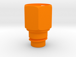 Surface Pen Tail Cap - Hex - Small in Orange Smooth Versatile Plastic