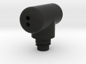 Surface Pen Tail Cap - T - Large in Black Smooth Versatile Plastic