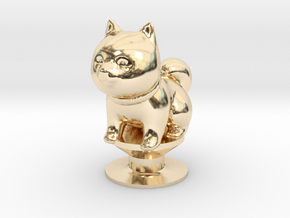  Shiba  Crocs™ Charms in 14k Gold Plated Brass