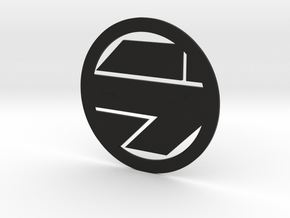 TextSpaced Logo Coaster in Black Natural Versatile Plastic