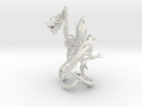 Dragon Tangle small in White Natural Versatile Plastic