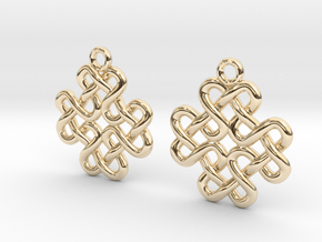 Double H knot in 14k Gold Plated Brass