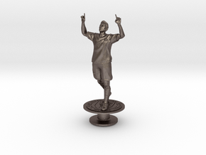 Inter Miami Messi Charms in Polished Bronzed-Silver Steel