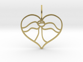 Angel Heart in Natural Brass