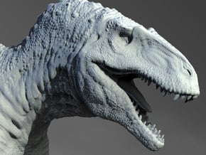 Acrocanthosaurus 1/100 in White Natural Versatile Plastic