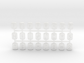 Miniature Rune Set in Clear Ultra Fine Detail Plastic
